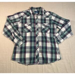 Vintage Wrangler Pearl Snap Longsleeve Mens Large Western